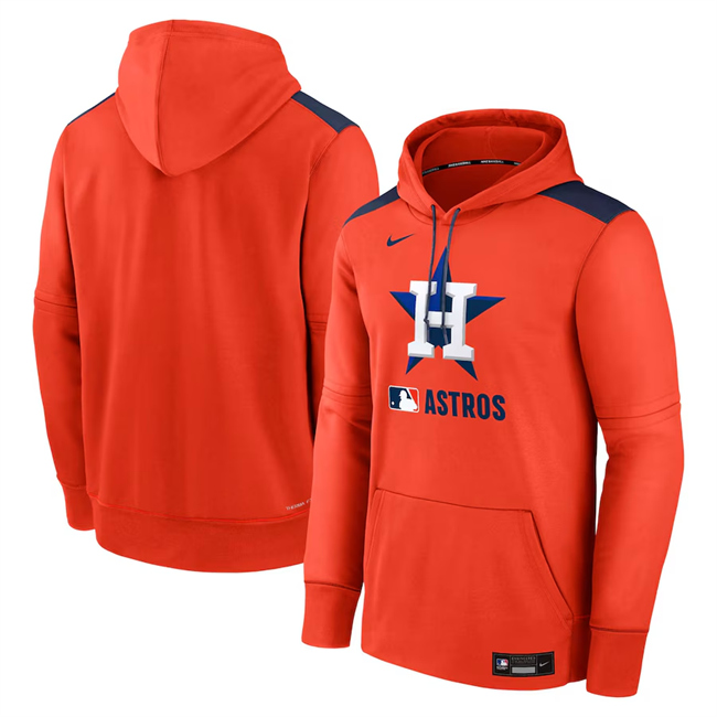 Men's Houston Astros Orange Collection Performance Pullover Hoodie